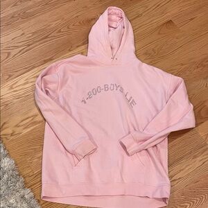 BOYS LIE Pink Graphic Hoodie